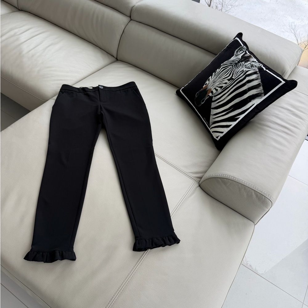 GUCCI Black Ruffle Hem Pants